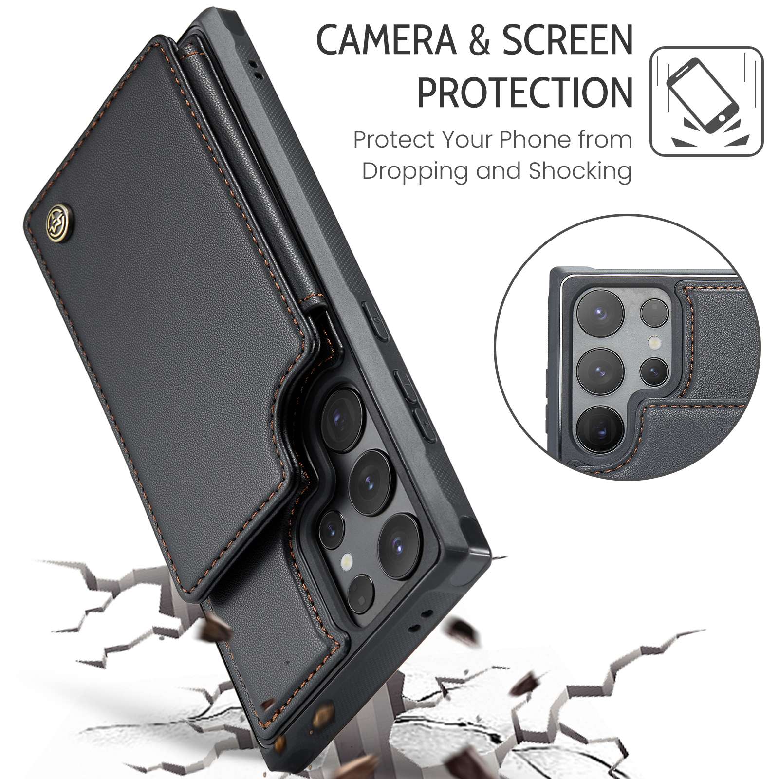 Phone Case with 5 Card Holders for Galaxy S, Note And A Series - Image 8