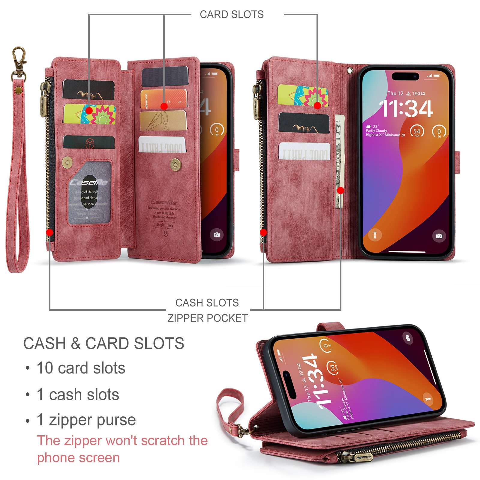 iPhone Wallet Case for iPhone with Strap - Image 5