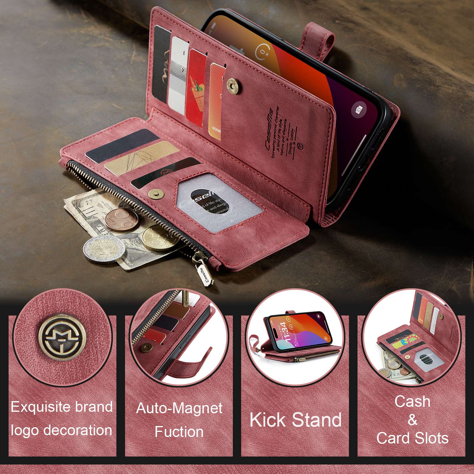 iPhone Wallet Case for iPhone with Strap - Image 2