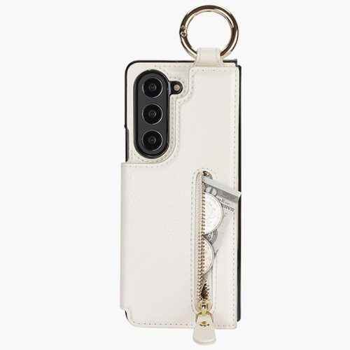 Z Fold 7/6/5/4/3 Case with Zipper Wallet & Ring Holder