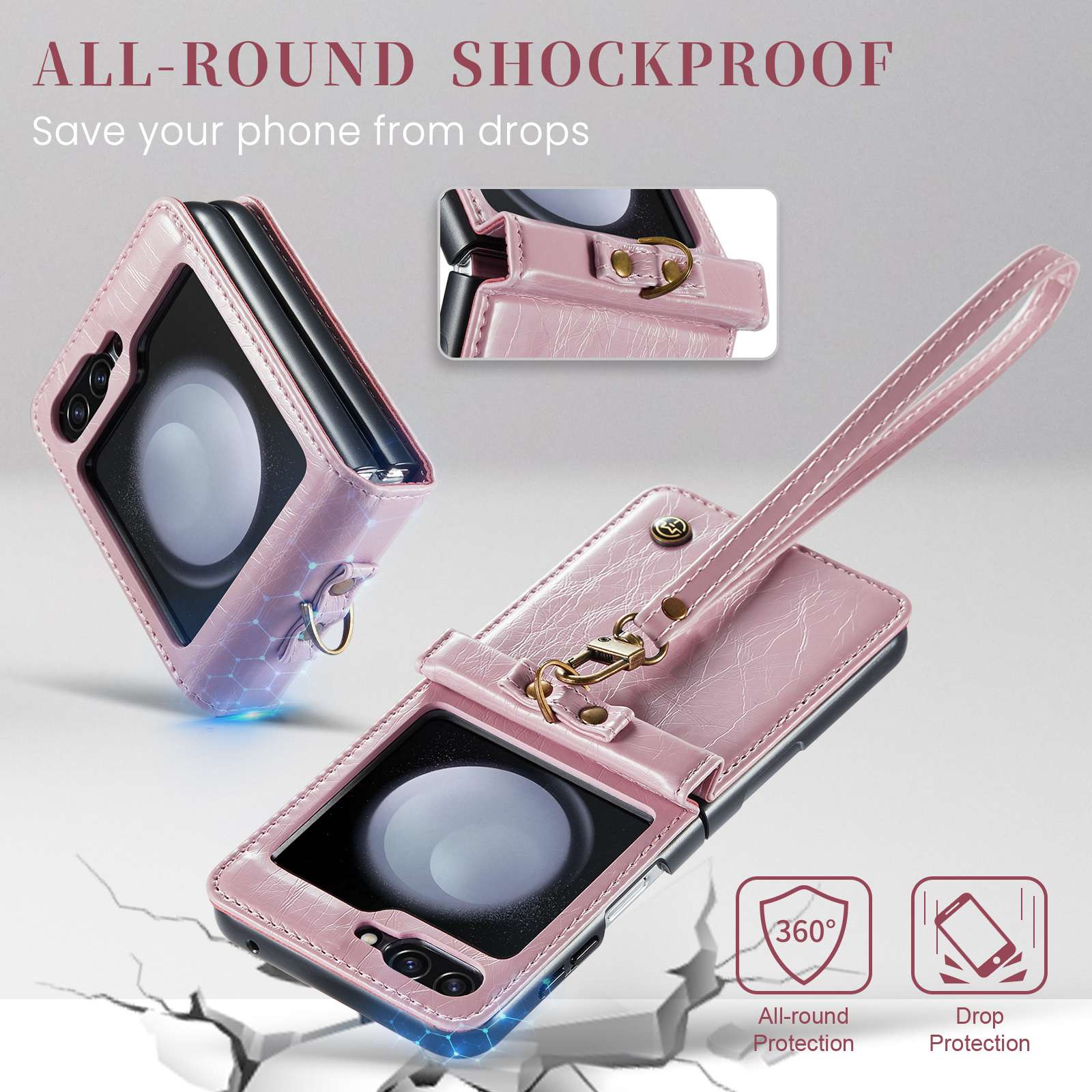 Z Flip 5 Ring Case with Strap - Image 7