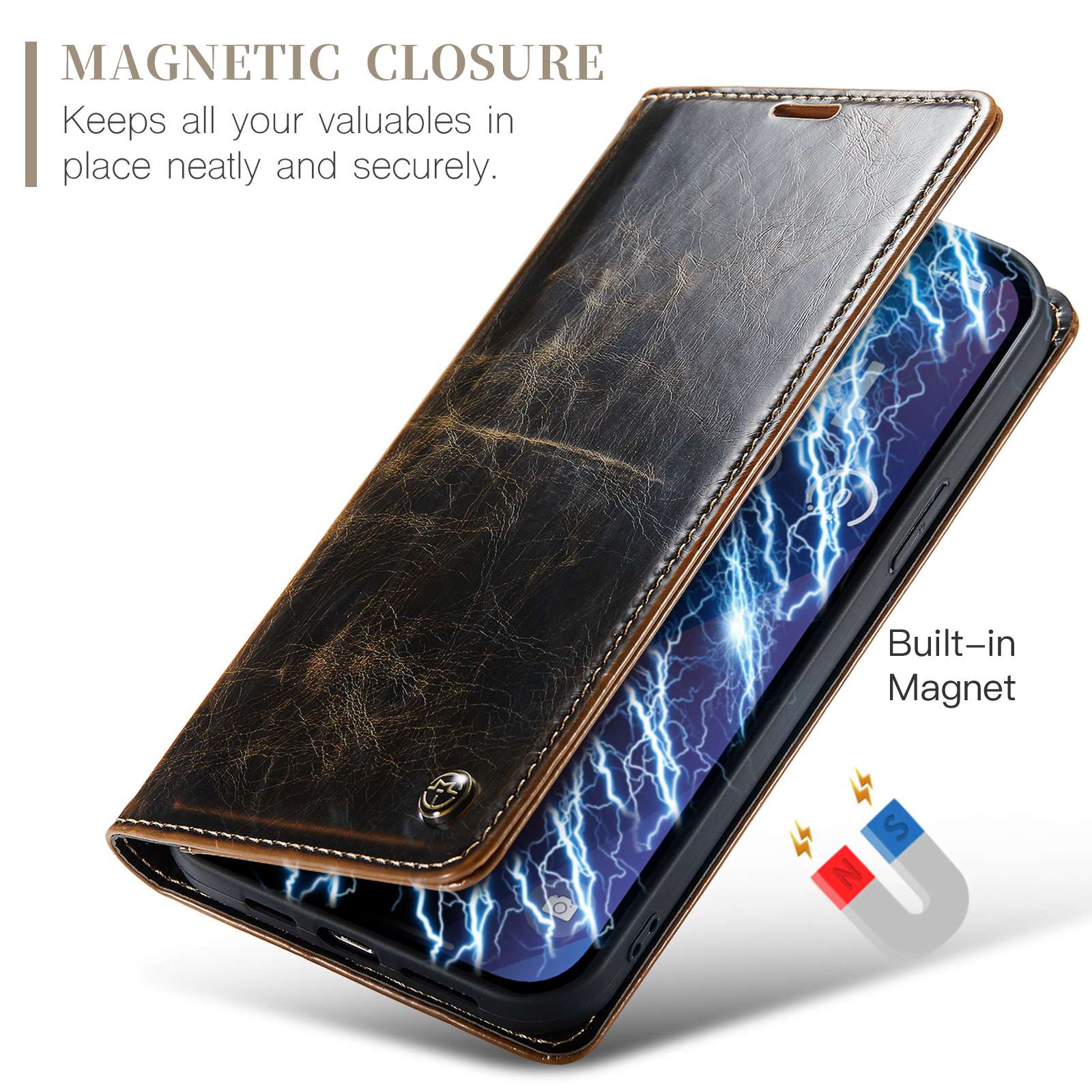 Phone Case with 2 Card Slots & 1 Cash Slot for iPhone - Image 9