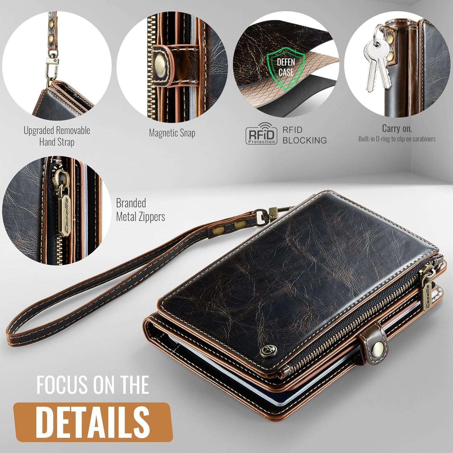 Passport Holder Wallet Bag with 11 Card Slots - Image 4
