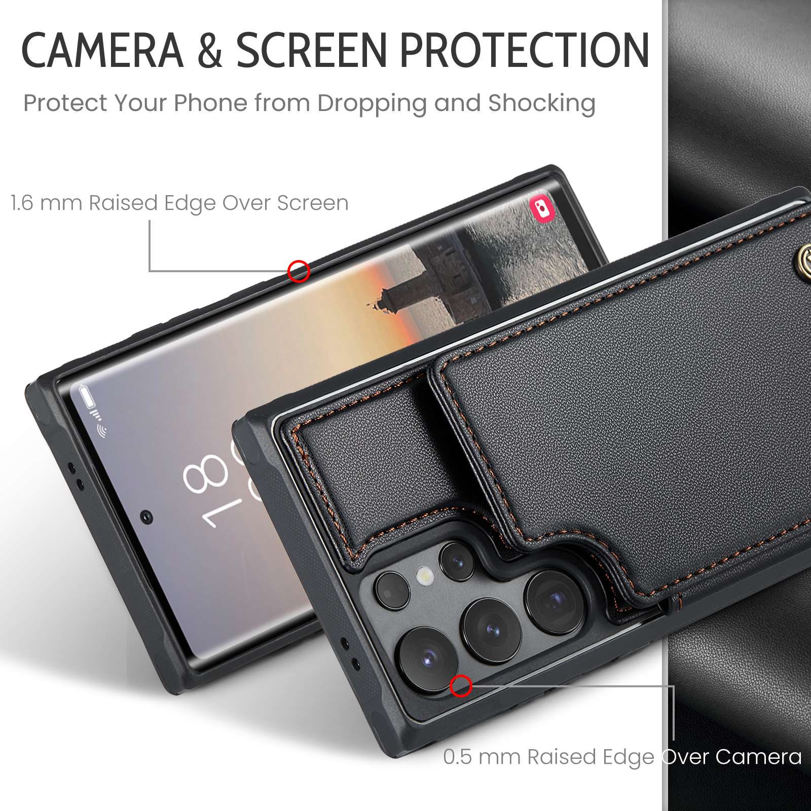 Phone Case with 5 Card Holders for Galaxy S, Note And A Series - Image 10