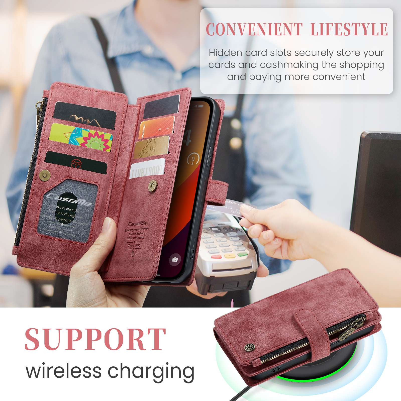 iPhone Wallet Case for iPhone with Strap - Image 3