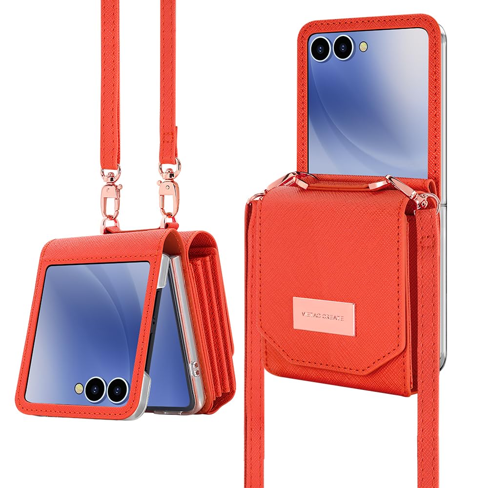 Samsung Galaxy Z Flip 7 Accordion Crossbody Wallet Case, Card Slots Large Capacity, Photo Window, Stylish and Versatile Accessory - Image 13