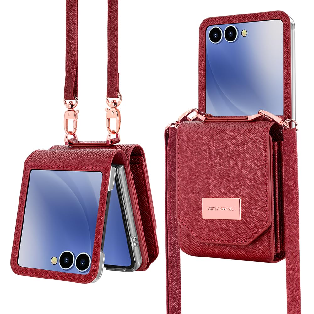 Samsung Galaxy Z Flip 7 Accordion Crossbody Wallet Case, Card Slots Large Capacity, Photo Window, Stylish and Versatile Accessory - Image 10