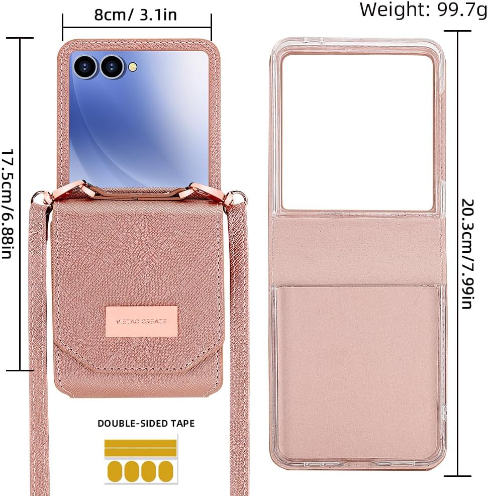 Samsung Galaxy Z Flip 7 Accordion Crossbody Wallet Case, Card Slots Large Capacity, Photo Window, Stylish and Versatile Accessory - Image 4