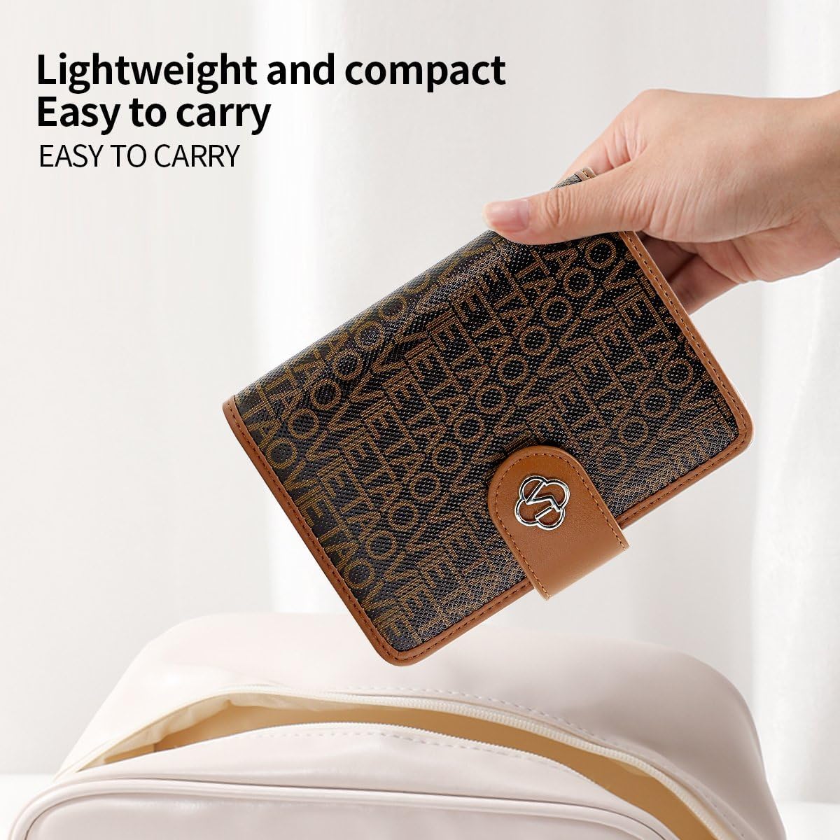Passport Holder Wallet Bag with AirTag Holder, Card Slots and Passport Solt Ticket Cash Solt, Photo Solt Sim Card Pen Slot - Image 7